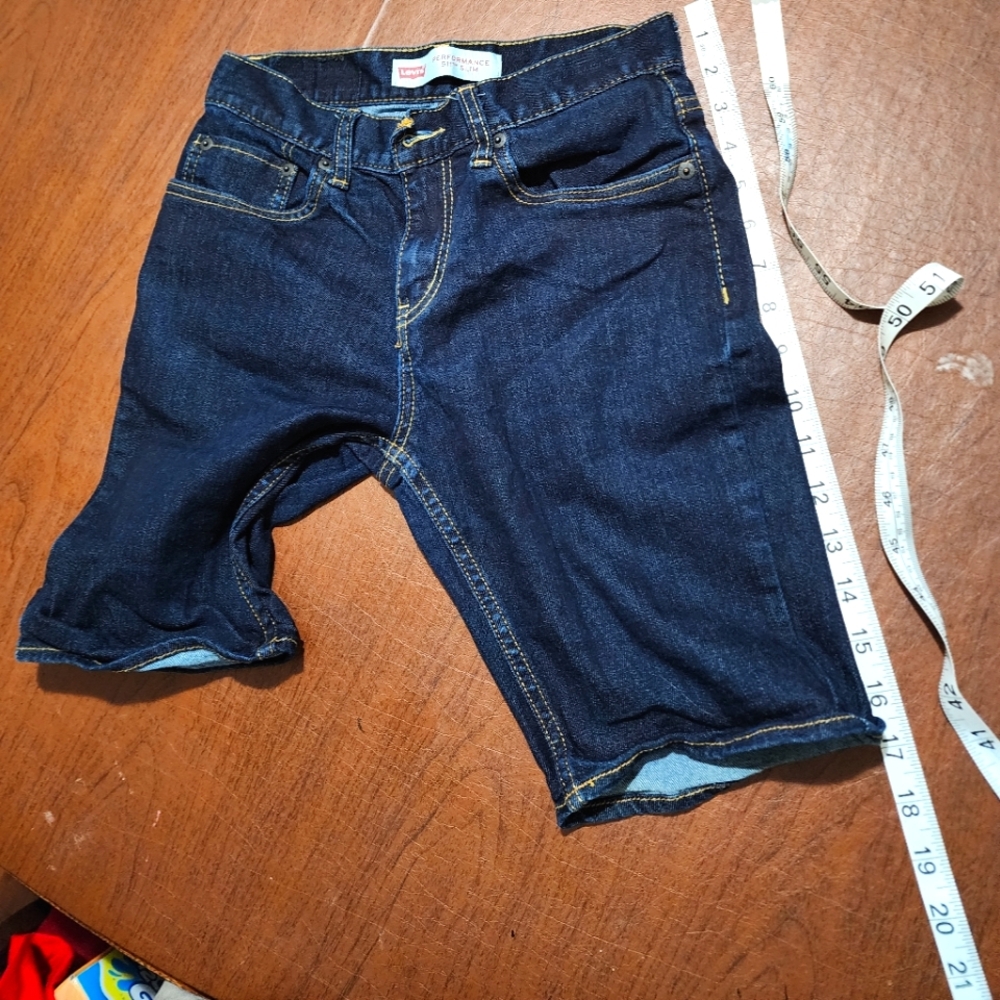 Levi's Dark Blue Denim Jeans Shorts - Picture 3 of 7